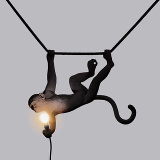 Seletti The Monkey Lamp Swing suspension lamp black - Buy now on ShopDecor - Discover the best products by SELETTI design