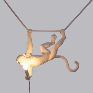 Seletti The Monkey Lamp Swing suspension lamp white - Buy now on ShopDecor - Discover the best products by SELETTI design