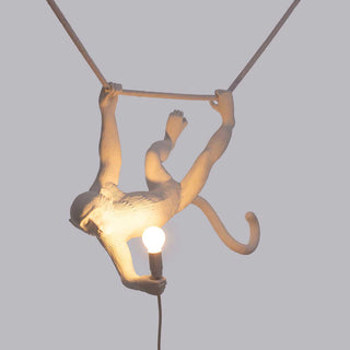 Seletti The Monkey Lamp Swing suspension lamp white - Buy now on ShopDecor - Discover the best products by SELETTI design