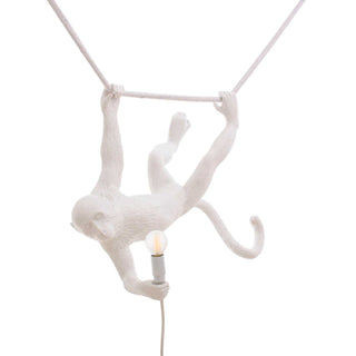 Seletti The Monkey Lamp Swing suspension lamp white - Buy now on ShopDecor - Discover the best products by SELETTI design