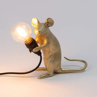 Seletti Mouse Lamp Mac Gold table lamp - Buy now on ShopDecor - Discover the best products by SELETTI design