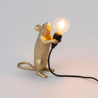 Seletti Mouse Lamp Step Gold table lamp - Buy now on ShopDecor - Discover the best products by SELETTI design