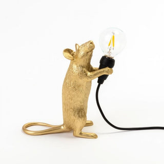 Seletti Mouse Lamp Step Gold table lamp - Buy now on ShopDecor - Discover the best products by SELETTI design