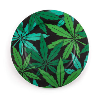 Seletti Blow Weed dinner plate diam. 27 cm. with weed decor - Buy now on ShopDecor - Discover the best products by SELETTI design