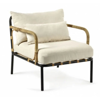 Serax Capizzi OUTDOOR armchair - off white cushions Black Frame - Buy now on ShopDecor - Discover the best products by SERAX design