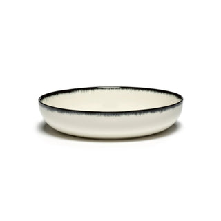 Serax Dé high plate diam. 18.5 cm. off white/black var A - Buy now on ShopDecor - Discover the best products by SERAX design