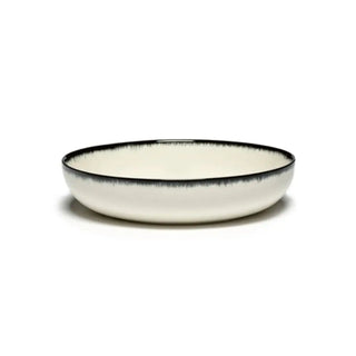 Serax Dé high plate off white/black var A 18.5 cm - 7.29 in - Buy now on ShopDecor - Discover the best products by SERAX design