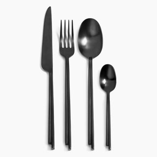 Serax Dune cutlery set steel Black Set 24 - Buy now on ShopDecor - Discover the best products by SERAX design