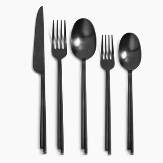 Serax Dune cutlery set steel Black Set 5 - Buy now on ShopDecor - Discover the best products by SERAX design