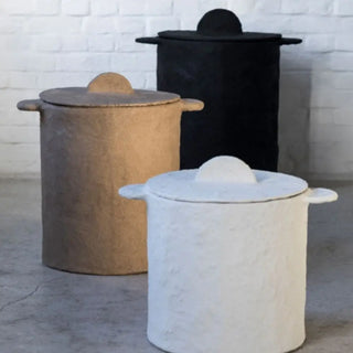 Serax Earth basket with lid and linen bag black - Buy now on ShopDecor - Discover the best products by SERAX design