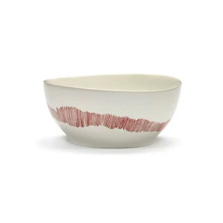 Serax Feast bowl swirl - stripes Serax Feast white red 16 cm - 6.30 in - Buy now on ShopDecor - Discover the best products by SERAX design