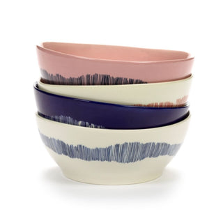 Serax Feast bowl diam. 18 cm. lapis lazuli swirl - stripes white - Buy now on ShopDecor - Discover the best products by SERAX design