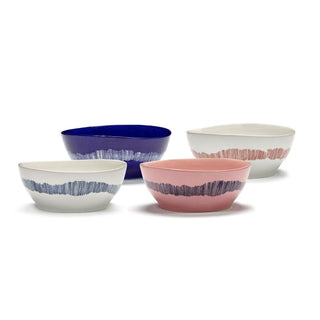 Serax Feast bowl diam. 18 cm. delicious pink swirl - stripes blue - Buy now on ShopDecor - Discover the best products by SERAX design