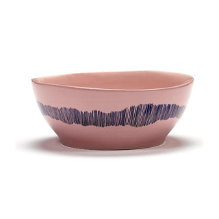 Serax Feast bowl diam. 18 cm. delicious pink swirl - stripes blue - Buy now on ShopDecor - Discover the best products by SERAX design