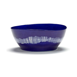 Serax Feast bowl diam. 18 cm. lapis lazuli swirl - stripes white - Buy now on ShopDecor - Discover the best products by SERAX design