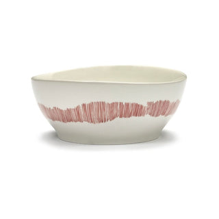 Serax Feast bowl diam. 18 cm. white swirl - stripes red - Buy now on ShopDecor - Discover the best products by SERAX design