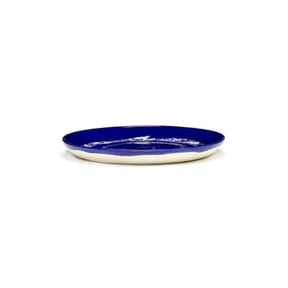 Serax Feast dinner plate diam. 19 cm. lapis lazuli swirl - dots white - Buy now on ShopDecor - Discover the best products by SERAX design