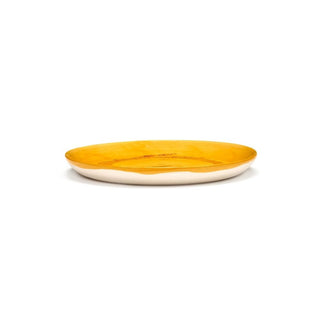 Serax Feast dinner plate diam. 19 cm. yellow swirl - stripes red - Buy now on ShopDecor - Discover the best products by SERAX design