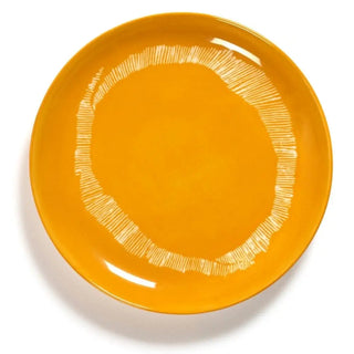 Serax Feast dinner plate swirl - stripes Serax Feast yellow white 19 cm - 7.48 in - Buy now on ShopDecor - Discover the best products by SERAX design