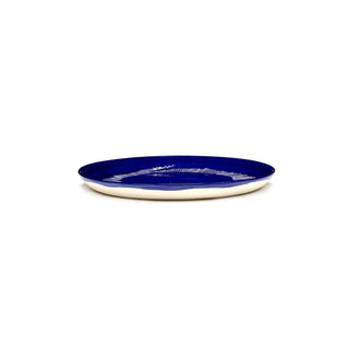 Serax Feast dinner plate diam. 22.5 cm. lapis lazuli swirl - stripes white - Buy now on ShopDecor - Discover the best products by SERAX design