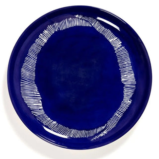 Serax Feast dinner plate swirl - stripes Serax Feast blue white 22.5 cm - 8.86 in - Buy now on ShopDecor - Discover the best products by SERAX design