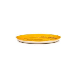 Serax Feast dinner plate diam. 22.5 cm. yellow swirl - dots black - Buy now on ShopDecor - Discover the best products by SERAX design