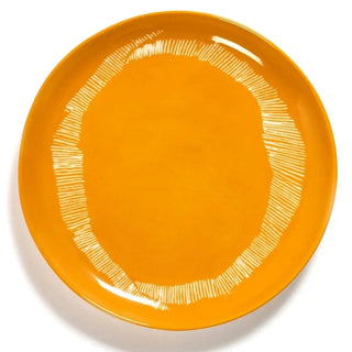 Serax Feast dinner plate swirl - stripes Serax Feast yellow white 22.5 cm - 8.86 in - Buy now on ShopDecor - Discover the best products by SERAX design