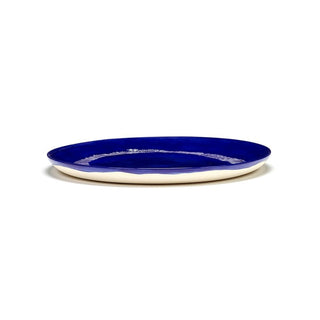 Serax Feast dinner plate diam. 26.5 cm. lapis lazuli swirl - stripes white - Buy now on ShopDecor - Discover the best products by SERAX design