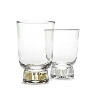 Serax Feast glass h 10.5 cm. stripes sandblasted - Buy now on ShopDecor - Discover the best products by SERAX design