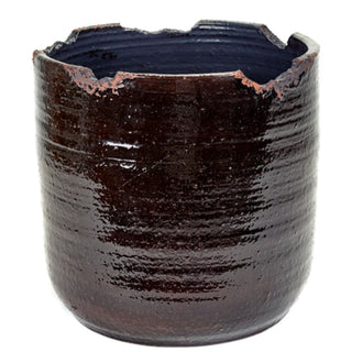 Serax Glazed Shades flower pot with irregular border brown/black h. 39 cm. - Buy now on ShopDecor - Discover the best products by SERAX design