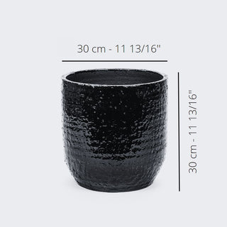 Serax Glazed Shades flower pot regular border black brown S h. 30 cm. - Buy now on ShopDecor - Discover the best products by SERAX design