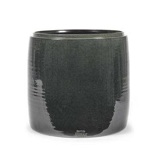 Serax Glazed Shades round flower pot Dark grey h. 38 cm - 14.96 in - Buy now on ShopDecor - Discover the best products by SERAX design