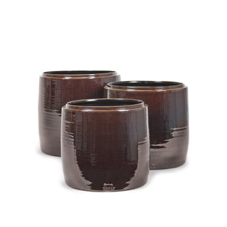 Serax Glazed Shades medium round flower pot brown - Buy now on ShopDecor - Discover the best products by SERAX design