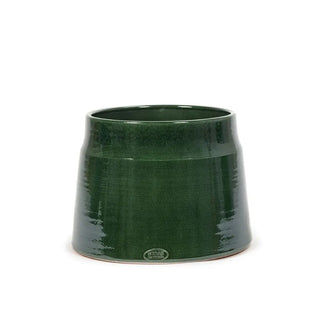 Serax Glazed Shades flower pot cone Dark green h. 23 cm - 9.06 in - Buy now on ShopDecor - Discover the best products by SERAX design
