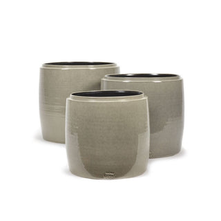 Serax Glazed Shades medium round flower pot grey - Buy now on ShopDecor - Discover the best products by SERAX design