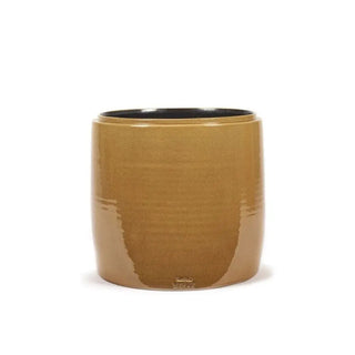 Serax Glazed Shades round flower pot Honey yellow h. 32 cm - 13.39 in - Buy now on ShopDecor - Discover the best products by SERAX design