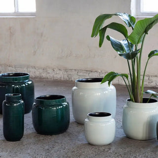 Serax Glazed Shades flower pot dark green h. 36 cm. - 14.17 in. - Buy now on ShopDecor - Discover the best products by SERAX design