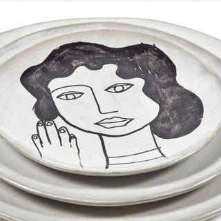 Serax La Mère round plate off white-black - Buy now on ShopDecor - Discover the best products by SERAX design