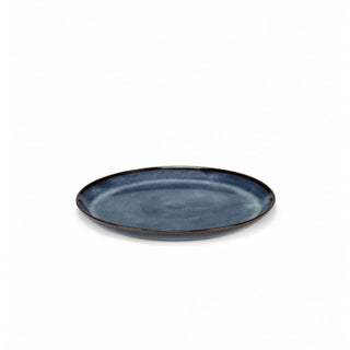 Serax Pure plate raised border dark blue glazed diam. 23.5 cm. - Buy now on ShopDecor - Discover the best products by SERAX design