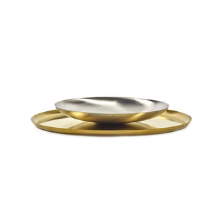 Serax Table Accessories plate L brushed steel gold Pvd - Buy now on ShopDecor - Discover the best products by SERAX design