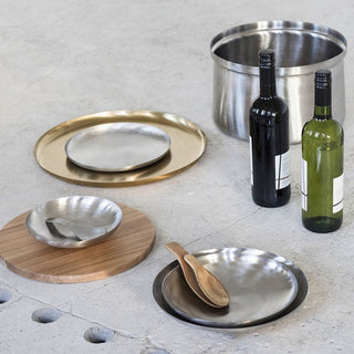 Serax Table Accessories plate L brushed steel gold Pvd - Buy now on ShopDecor - Discover the best products by SERAX design