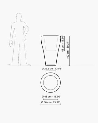 Serralunga Ming High planter moleskin - Buy now on ShopDecor - Discover the best products by SERRALUNGA design