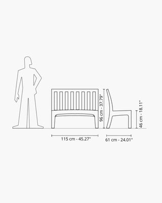 Serralunga Romeo bench - Buy now on ShopDecor - Discover the best products by SERRALUNGA design