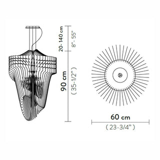 Slamp Aria Suspension M suspension lamp diam. 60 cm. - Buy now on ShopDecor - Discover the best products by SLAMP design