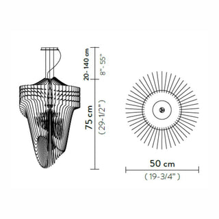 Slamp Aria Suspension S suspension lamp diam. 50 cm. - Buy now on ShopDecor - Discover the best products by SLAMP design