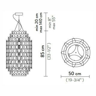 Slamp Chantal Suspension M suspension lamp diam. 50 cm. - Buy now on ShopDecor - Discover the best products by SLAMP design