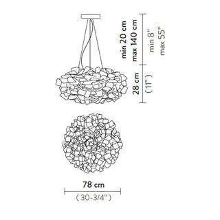 Slamp Clizia Suspension lamp diam. 78 cm. - Buy now on ShopDecor - Discover the best products by SLAMP design