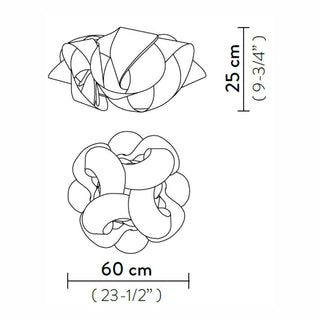 Slamp Fabula Ceiling/Wall Large lamp diam. 60 cm. - Buy now on ShopDecor - Discover the best products by SLAMP design