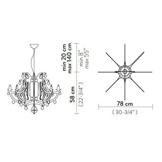 Slamp Ginetta Suspension lamp diam. 78 cm. - Buy now on ShopDecor - Discover the best products by SLAMP design