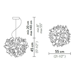 Slamp Veli Foliage Suspension lamp diam. 55 cm. - Buy now on ShopDecor - Discover the best products by SLAMP design